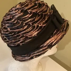Sears | Accessories | Really Cute Straw Bronze Black Hat  display picture 2